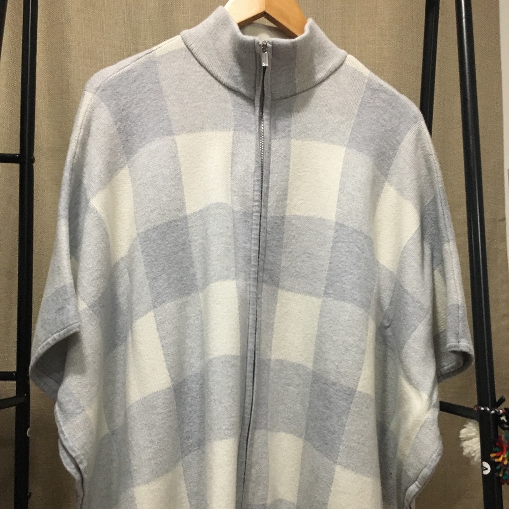 Plaid Poncho Cape | Jones New York / S/M